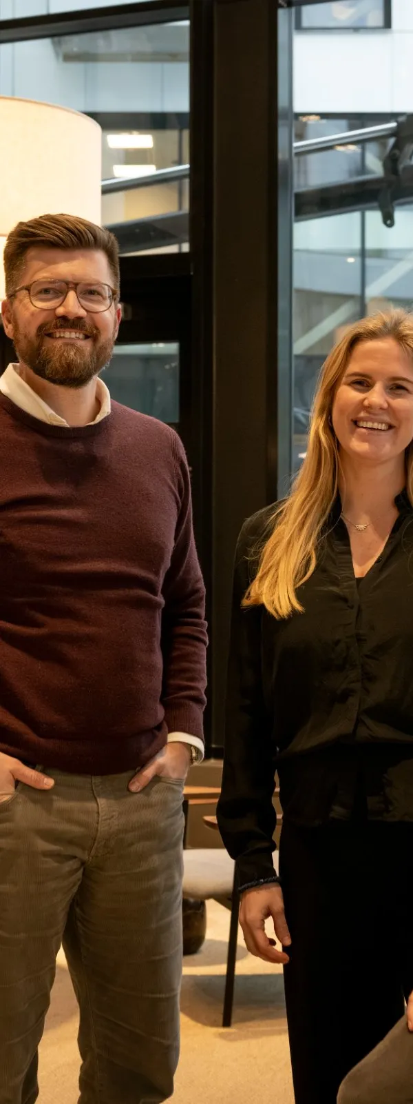 Fra venstre: Frode Øvrevik (styremedlem og medgründer), Fredrik Marø (styremedlem), Mie Solem (Daglig leder), Kristoffer Ingebrigsten (styreleder Medipath og daglig leder i Dr.Dropin)